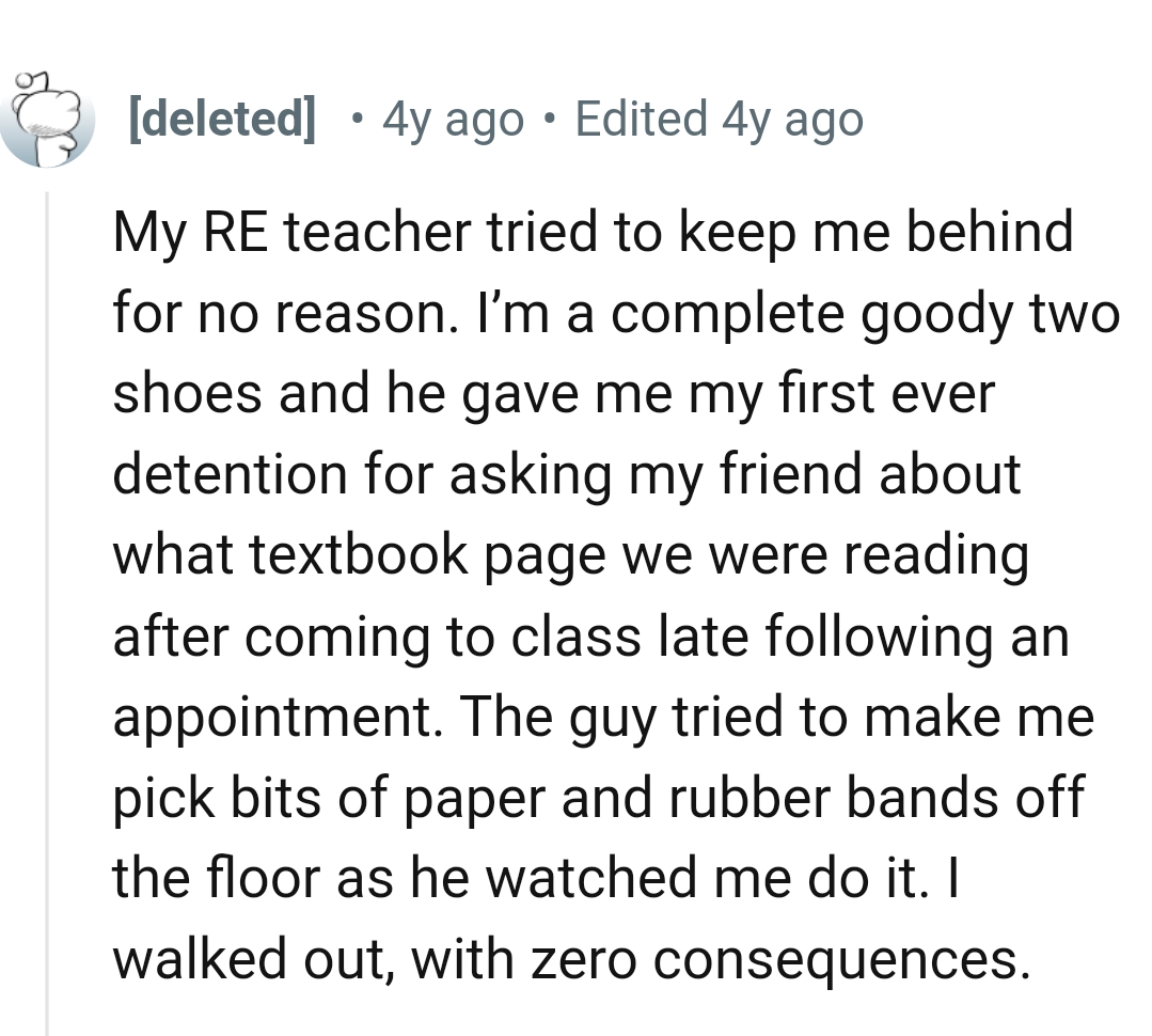 16. Walking out with zero consequences