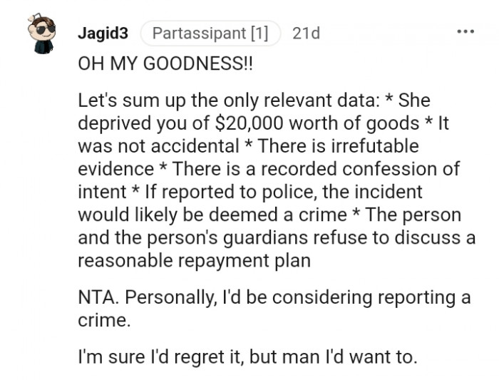 Summing up the only relevant data