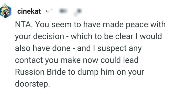 The OP seems to have made peace with his decision