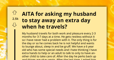 Wife Sparks Cold War By Banishing Husband To Extra Day Away From Home To Avoid His Post-Travel Crankiness