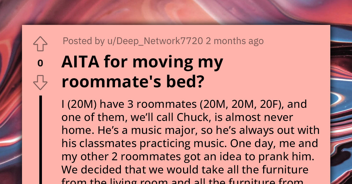 Redditor Pranks Roommate By Swapping Furniture From Living Room And His Bedroom, He Is Furious And Yells About Privacy Violation
