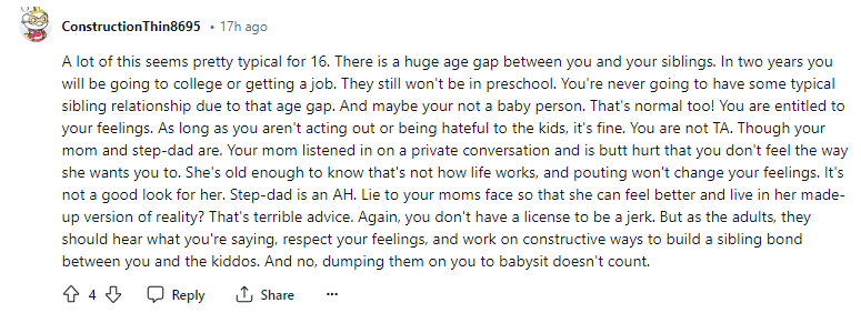 Age gap does not help