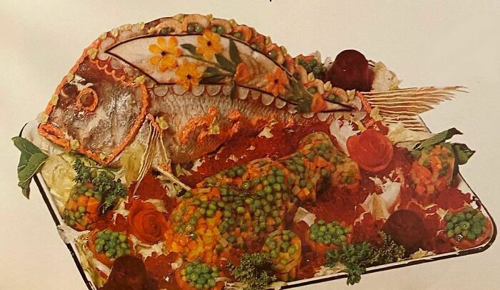 19. A gelatin-encased dish from a 1975 cookbook called