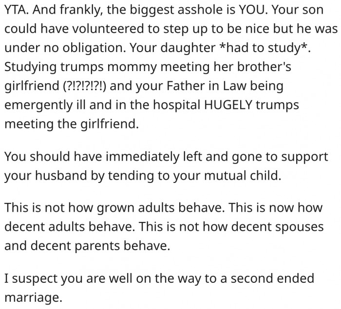 16. There's a likelihood that their family will break up soon.