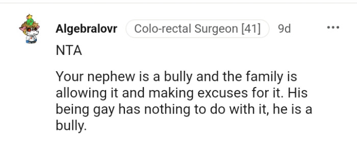 His being gay has nothing to do with it