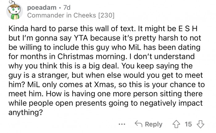 The boyfriend will always remain a stranger if OP refuses to meet him.