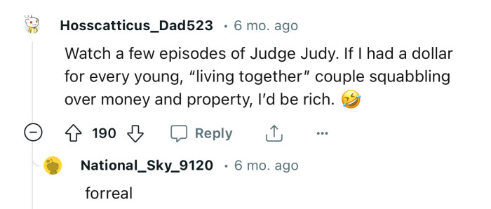 You can’t escape money quarrels