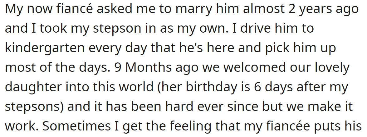 She accepted her stepson as her own: