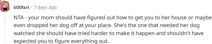 Dropping off the dog could have avoided all of these issues, but the communication wasn't there.