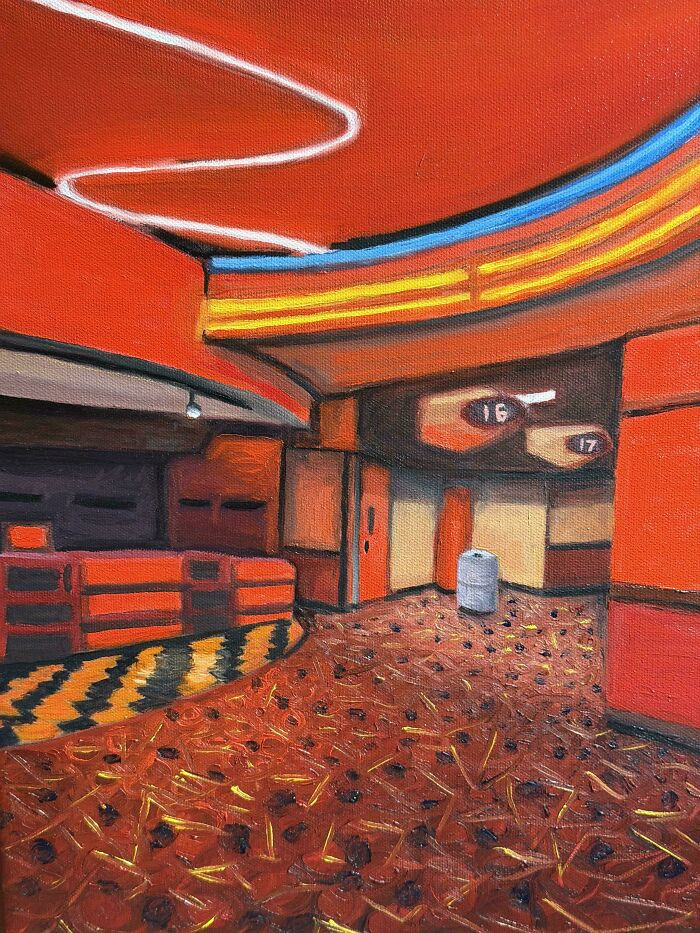 ”Movie Night” An Oil Painting [OC]”