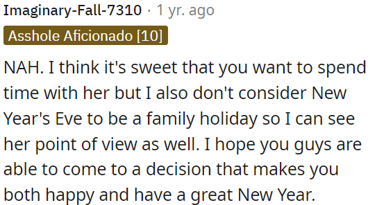 New Year's Eve may not be seen as a family holiday by everyone.