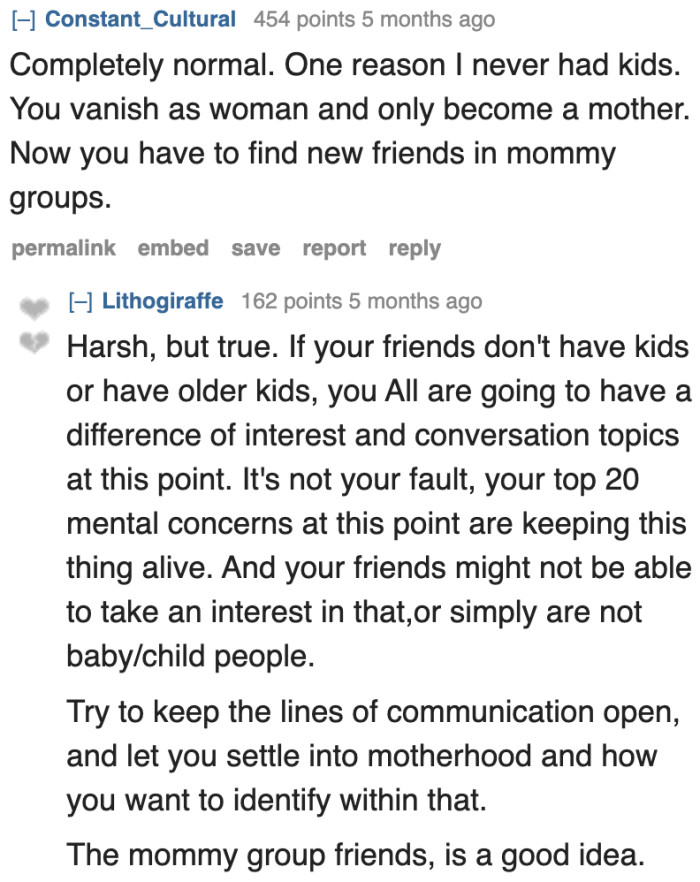 It's time to look for new friends who are also fellow mothers.