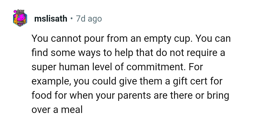 The OP Could Give Them a Gift Certificate for Food