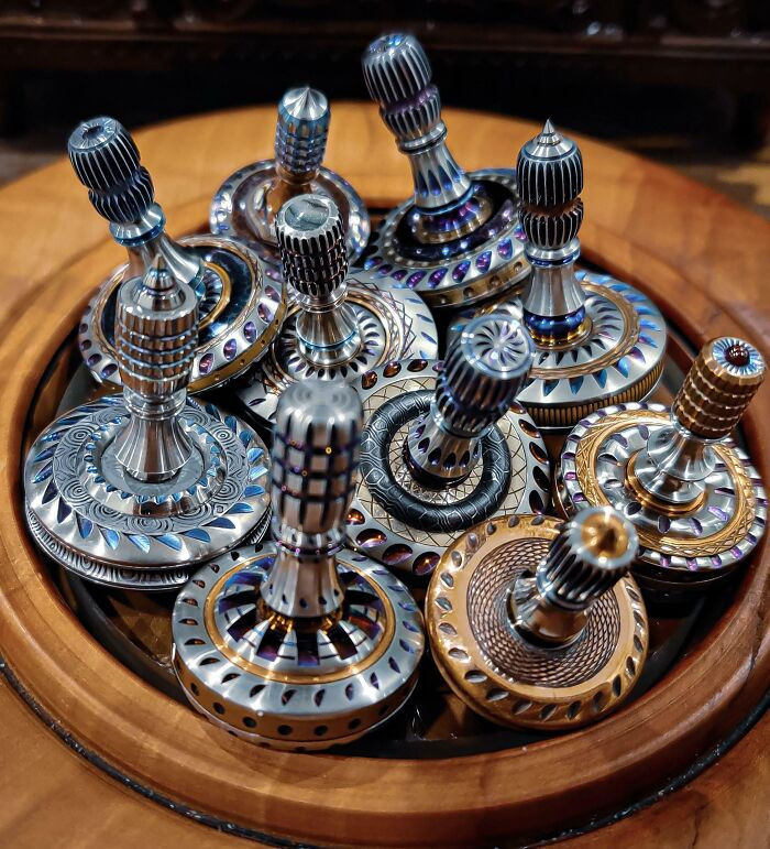 "My Collection Of Metal Precision Spinning Tops"