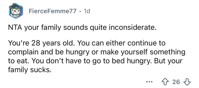 “Your family sucks.”