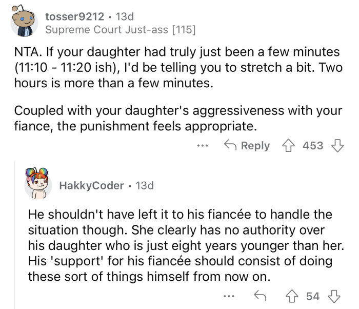 OP's punishment feels appropriate, considering the facts.