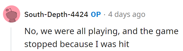 Well, talk about a game-changer! She took the hit for the team, quite literally.