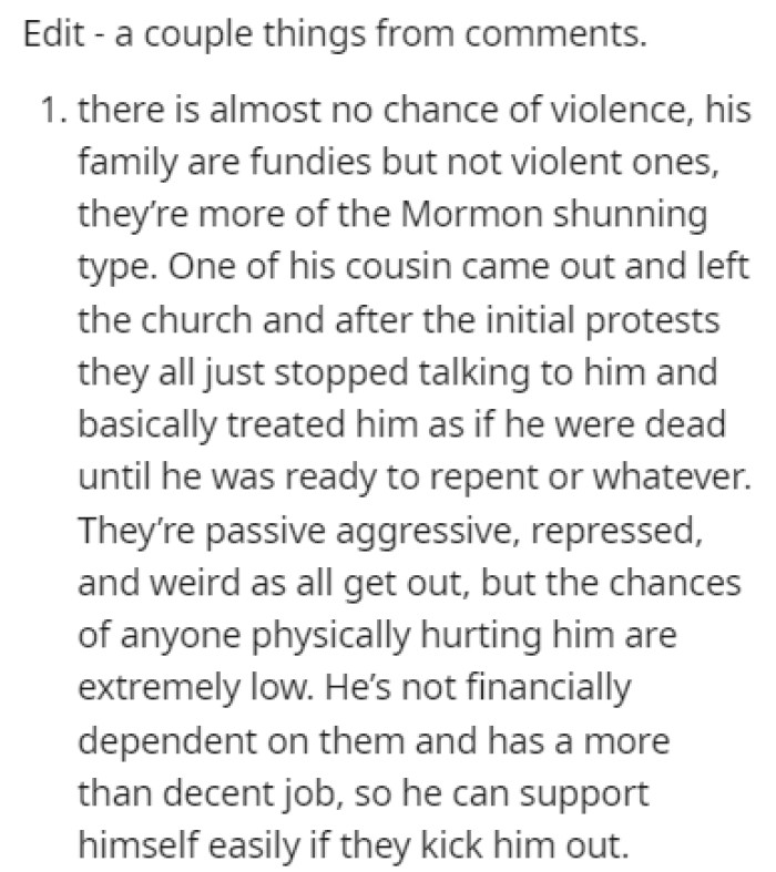 OP provided a couple of edits to further explain the story.