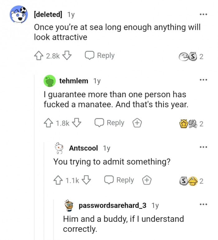 Being at sea for long