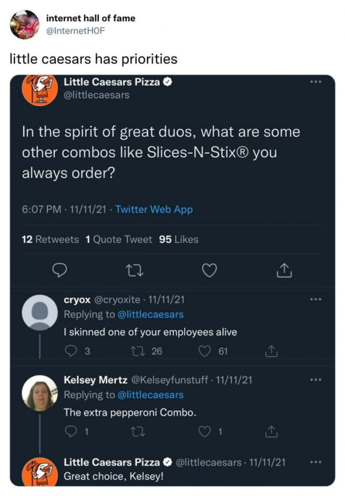 1. The Extra Pepperoni Combo