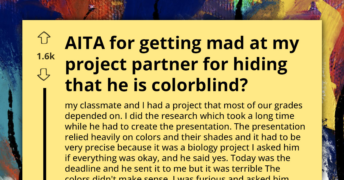 Classmate Was Colorblind And Said Nothing - Until The Deadline