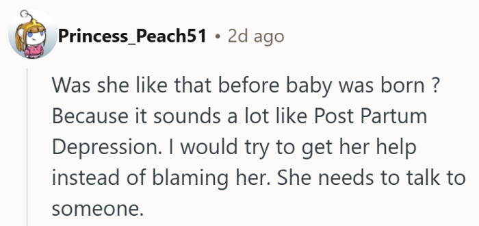 Blame fixes nothing—especially when what she really needs might be professional help and rest.