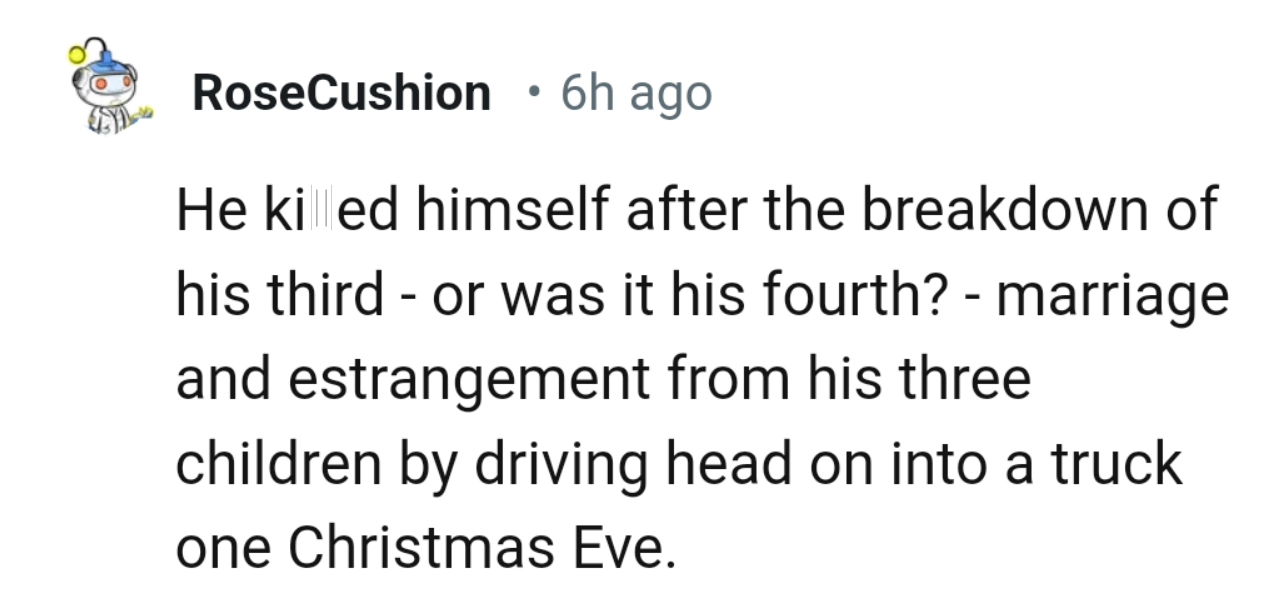 6. Committing suicide after a breakdown