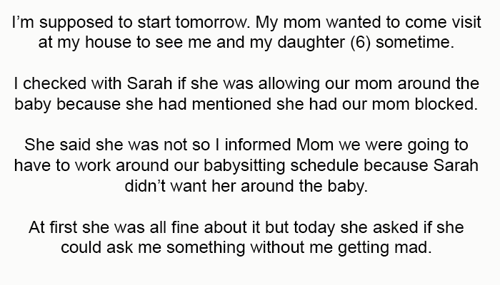 I’m supposed to start tomorrow