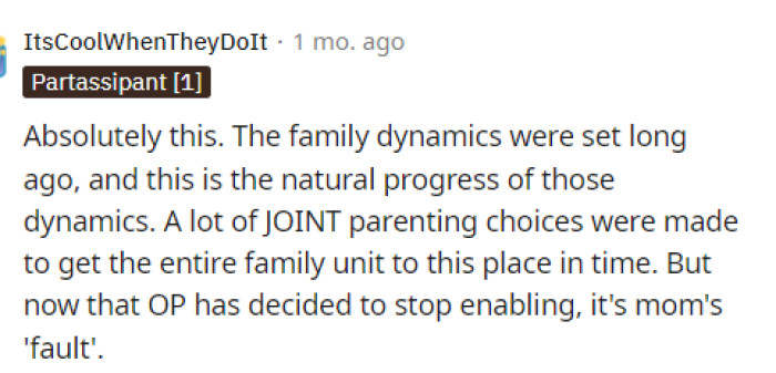 This is something that needs to be reflected on by OP because he needs to see what kind of issues truly exist regarding his son.