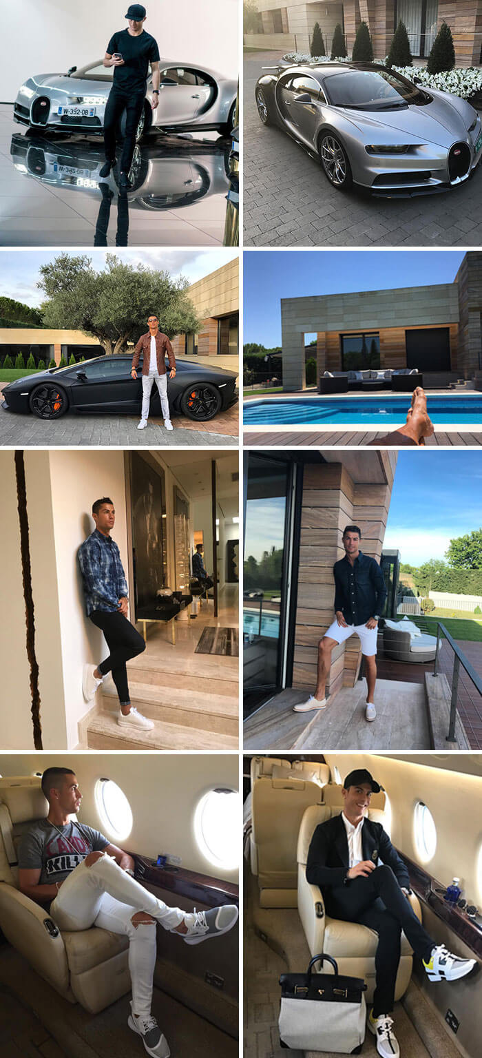 7. Cristiano Ronaldo Likes to Show Off Some of His Wealth – His Cars, House, and Private Jet