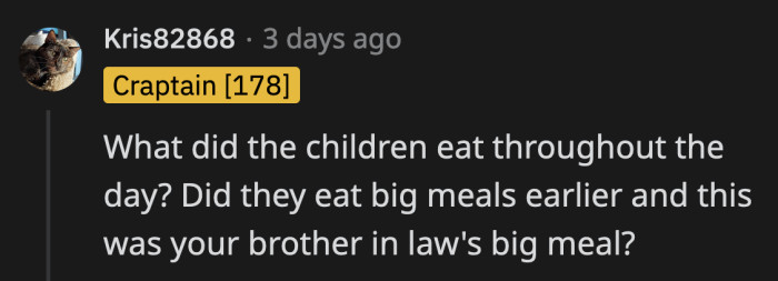 Is it possible that the children had a big meal earlier in the day?