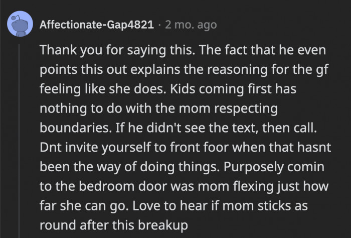 They’re pointing out that there might be a reason why OP’s girlfriend easily got riled up.