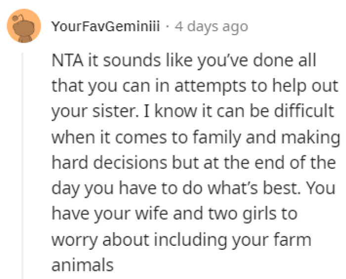 OP's done everything he could