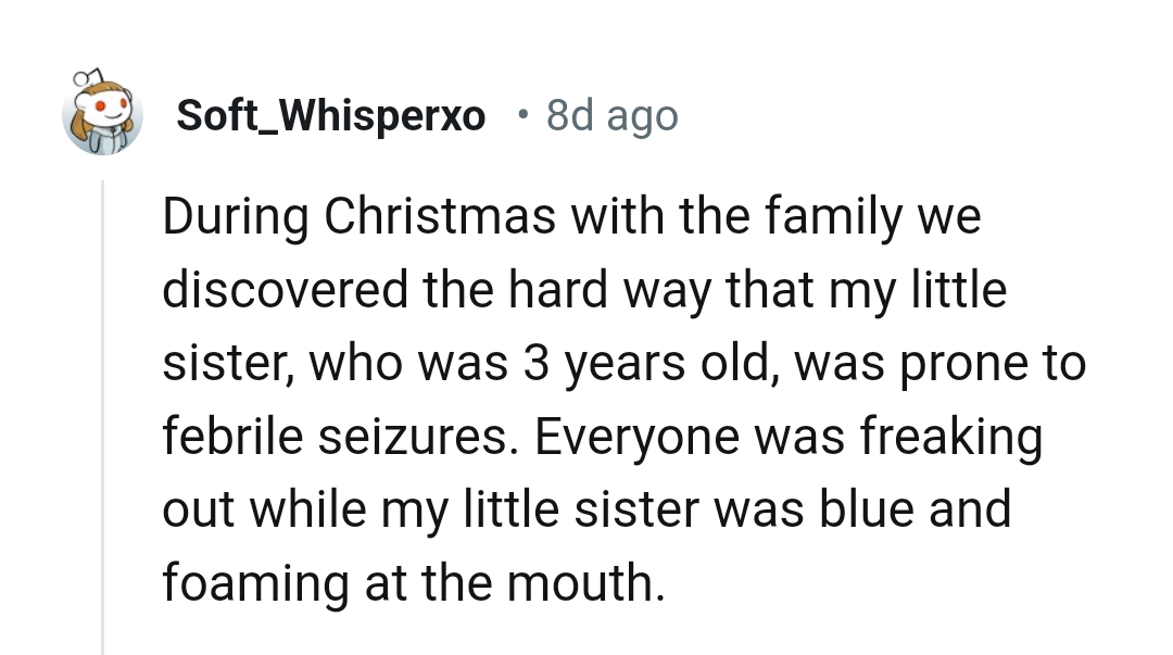 9. At a family function during Christmas