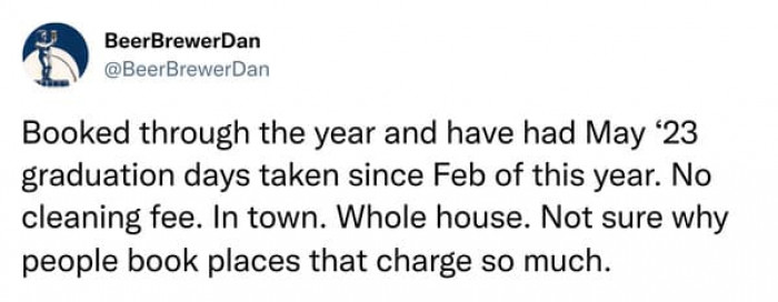 13. If your prices are not ridiculous, people will actually book your accommodation.