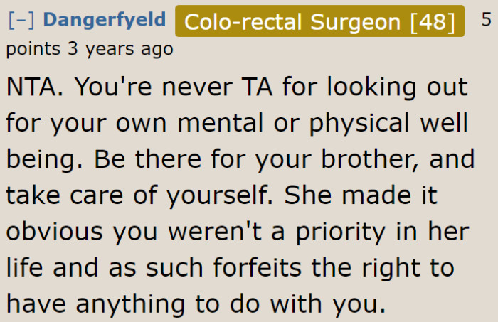 He took charge of his life by removing the person who caused him constant pain. He did a good job.