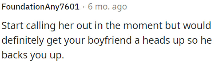 OP needs to address her cousin's behavior immediately.