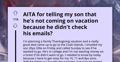 Father Denies Son Vacation Spot Over Missed Email, Sparks Generational Communication Clash