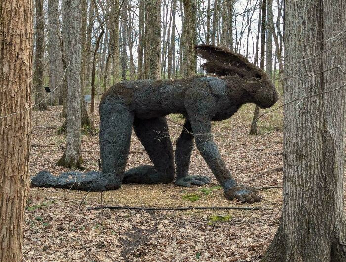 "This Nightmare Rabbit Topiary Bush Thing"
