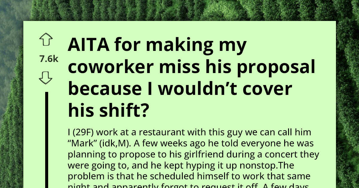 Coworker Blamed for Ruining Proposal After Refusing an Unpaid Favor