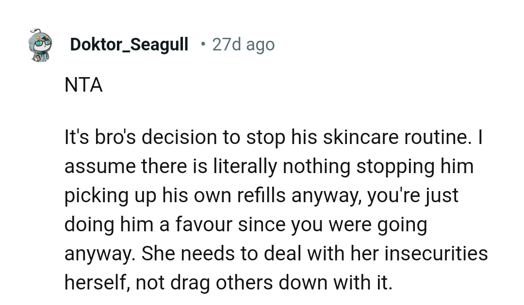 She Needs to Deal with Her Insecurities Herself