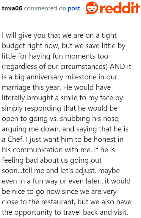 The OP believes they can save to afford dining at this restaurant.