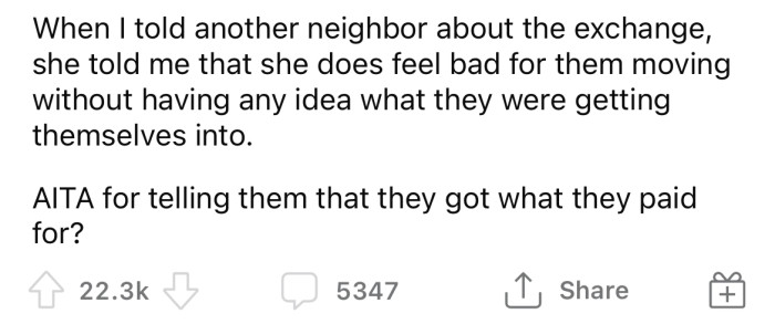 Now the OP is wondering if he is the a**hole here.