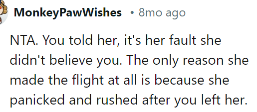 It's the Sister's Fault She Didn't Believe the OP