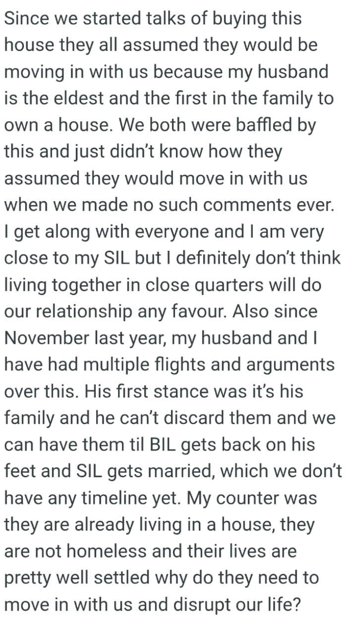 They all assumed they would be moving in