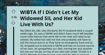 Man Wants To Assist His SIL After Her Sudden Loss But Without Co-Habitation