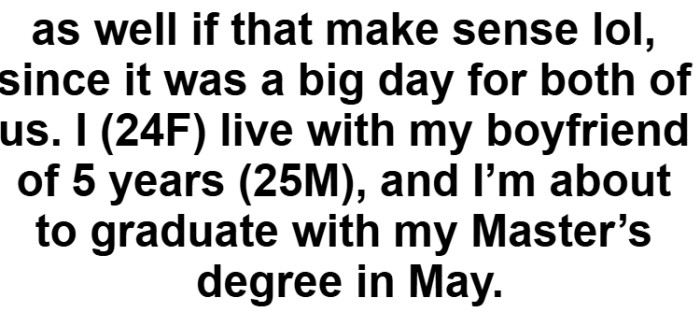 A long relationship, a shared home, and a moment that feels like it should include him.