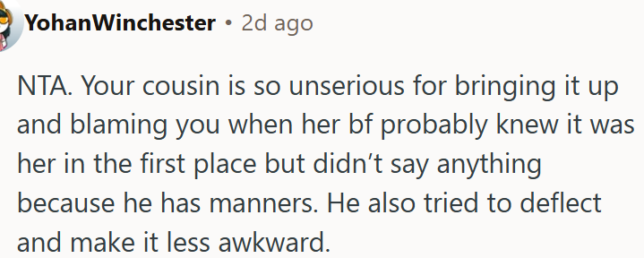OP's cousin is unserious.
