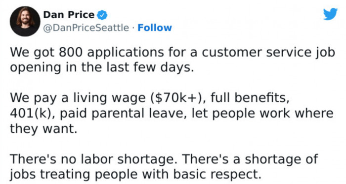 1. Labor shortage doesn't exist
