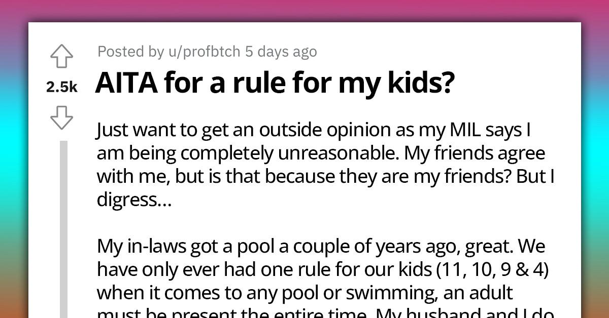 Redditor's Pool Prohibition on Kids Sparks Heated Family Splash-Up with MIL